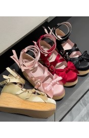Letter From Cloud Showa Fairy Tales Platform Shoes(4 Colours/Full Payment Without Shipping)